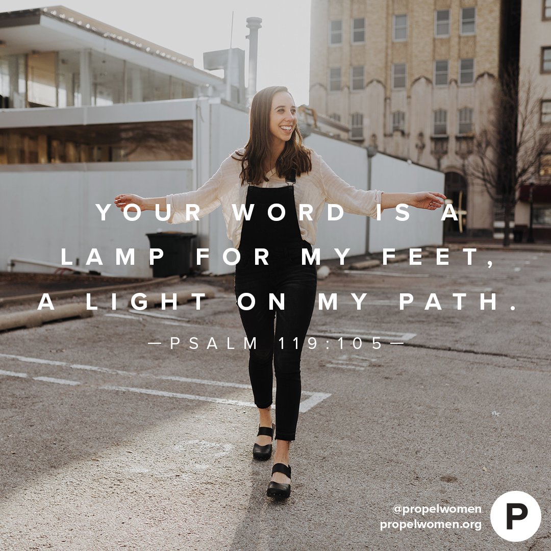 PropelWomen's tweet photo. When we trust the Lord and allow the lamp of His Word to guide our feet, He is faithful to provide light for our future path. —@KarenHarmon360 https://t.co/lZOYVmtBW0