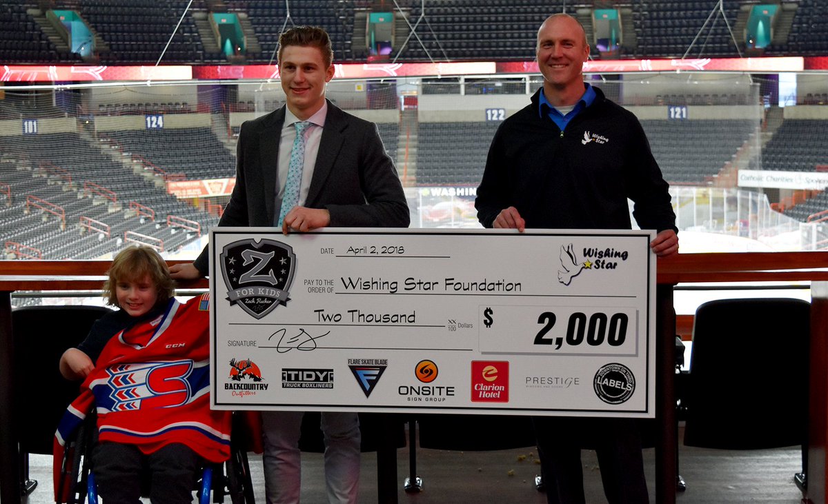What a day! <a href="/zforkids/">Z for Kids</a> is pleased to announce that we have donated $2000.00 to the Wishing Star Foundation! Please visit wishingstar.org to learn more! <a href="/spokanechiefs/">Spokane Chiefs</a> <a href="/NHLFlames/">Calgary Flames</a> <a href="/gdrinnan/">Gregg Drinnan</a>