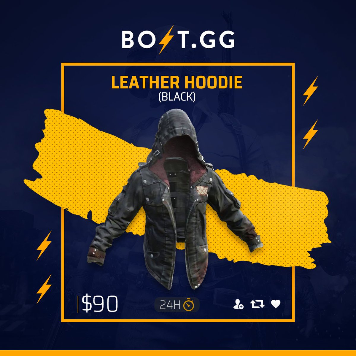 OfficialBoltgg's tweet image. 24 Hour Leather Hoodie (Black) Giveaway! 

To win you must!
⚡ RT + Like + Follow
⚡ Like: goo.gl/Nm6hAb
⚡ Tag two friends!