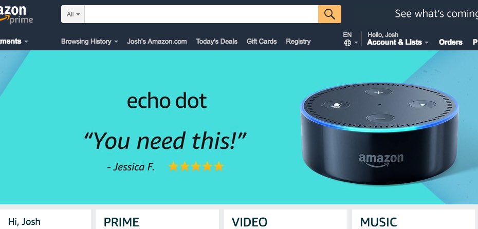 glick_josh's tweet photo. I don’t know who Jessica F. is but I think I trust her...
#amazon #EchoDot https://t.co/QRmf1HPsrm
