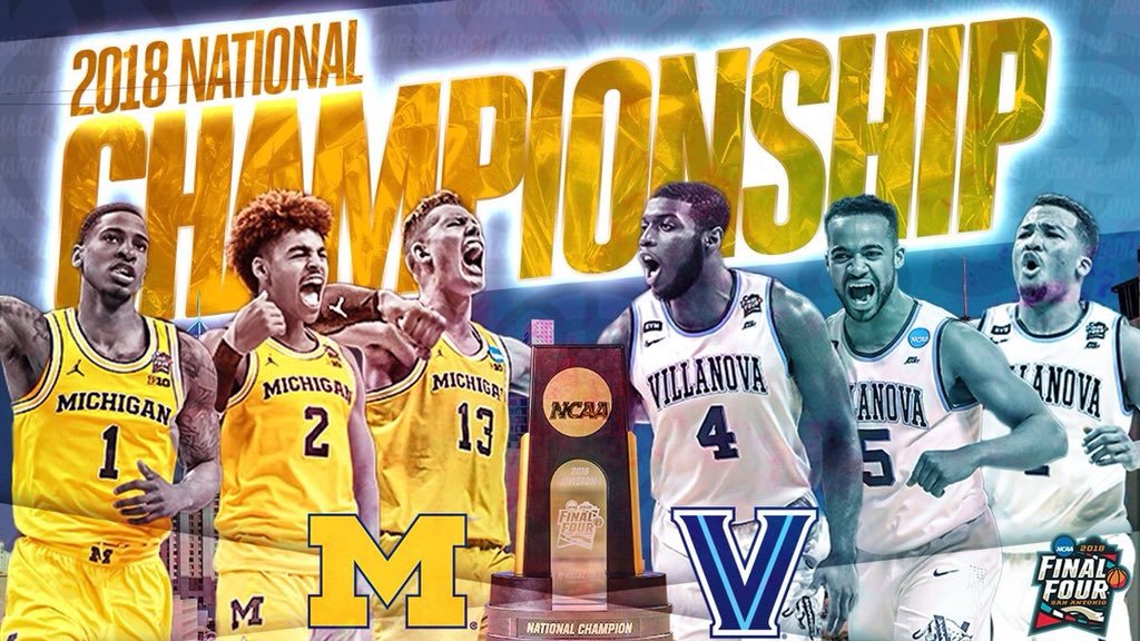 bourbonblog's tweet image. Michigan vs Villanova... Who are you supporting tonight ? #marchmadness #finalgame #nationalchampionship