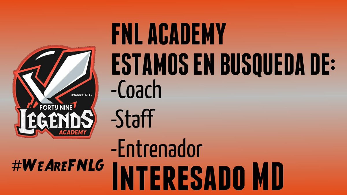 Buscamos Personas Ya Con Experiencia 💪 RT @FNLeSports @FNLISquadCo @FNLISquadMx @BATMANJDV @DarkfightGT_