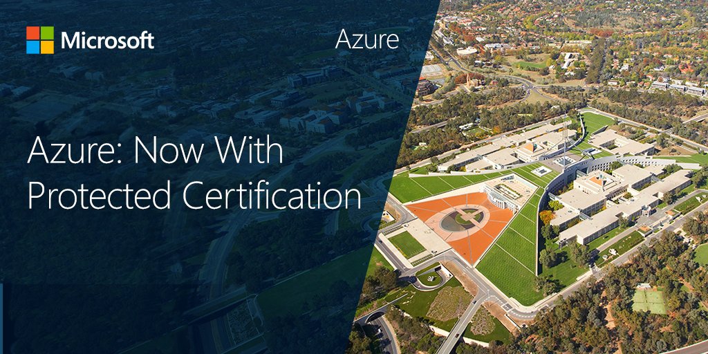 MicrosoftANZ's tweet photo. Announced today, Microsoft is the first global cloud provider in Australia to achieve Protected Certification with the Australian Signals Directorate. Read more here: https://t.co/LCB4NrCPd5 https://t.co/m8g9aq1ByR