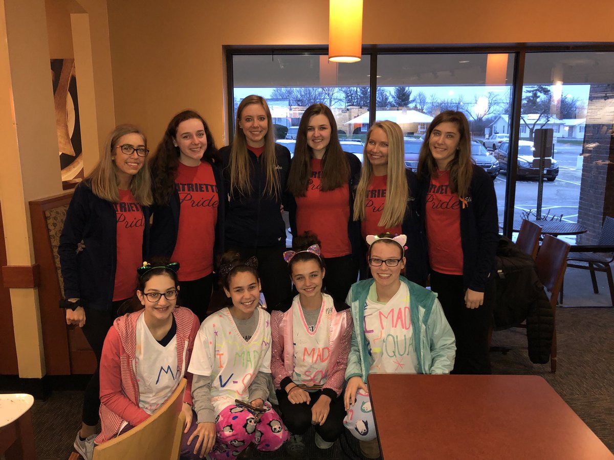 Pshpatriettes's tweet photo. Had our annual kidnapping of the new varsity members this morning! Welcome to the team ladies!❤️ https://t.co/6w1MQJmUsI