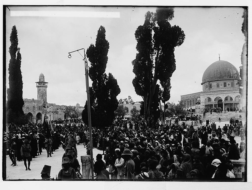 One of the highlights of the Nabi Musa festival was the procession from Jerusalem to the shrine on Sunday (= Orthodox Palm Sunday)Photos from Matson Collection via  @librarycongress: 1918, c. 1900-1920, and 1937 http://www.loc.gov/pictures/search/?q=nebi+musa