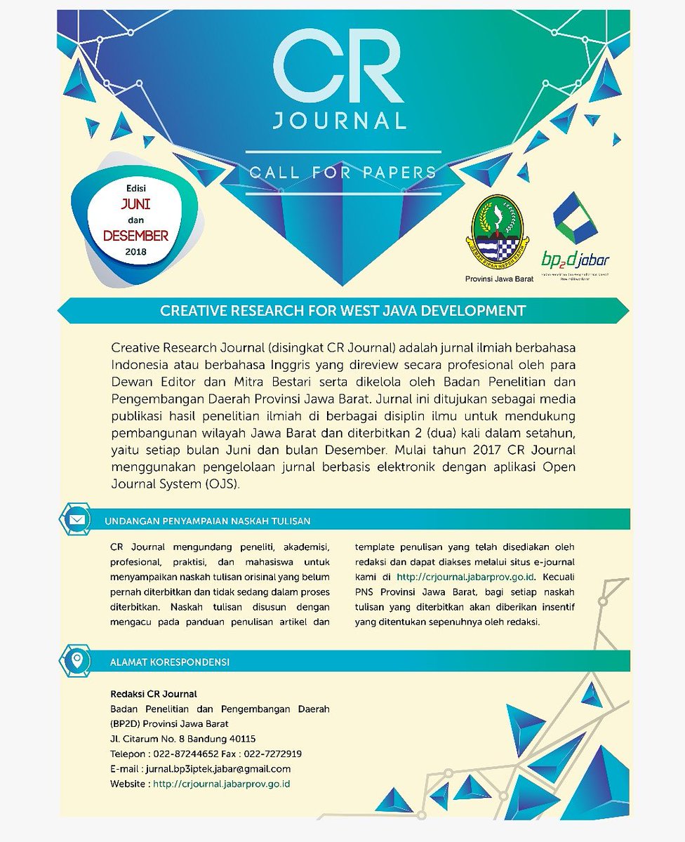 Bp2d Jabar 74barjuara On Twitter Call For Papers Cr