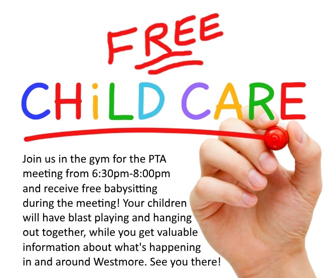 WestmorePTA's tweet photo. PTA Meeting 04/10/18 with Free Child Care https://t.co/VuH8VoLlva https://t.co/R4Y5rE7xE2