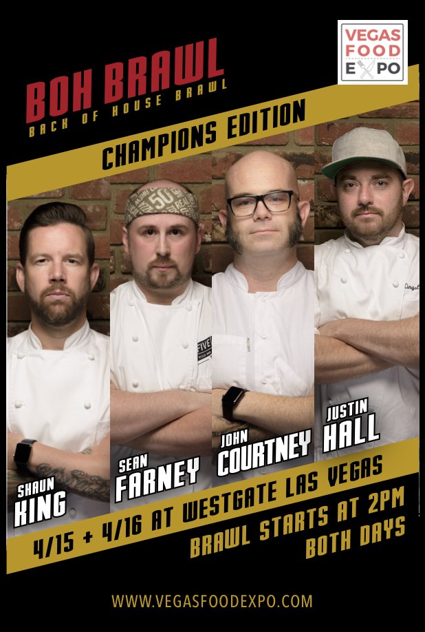 Happy #ChampionshipMonday for all you college basketball fans! We are having our own CHAMPIONS EDITION of Back of the House Brawl this April 15th + 16th at the @vegasfoodexpo inside the <a href="/WestgateVegas/">Westgate Las Vegas</a>! #VFX2018 #BOHBrawl #UrbanSeed #lasvegas