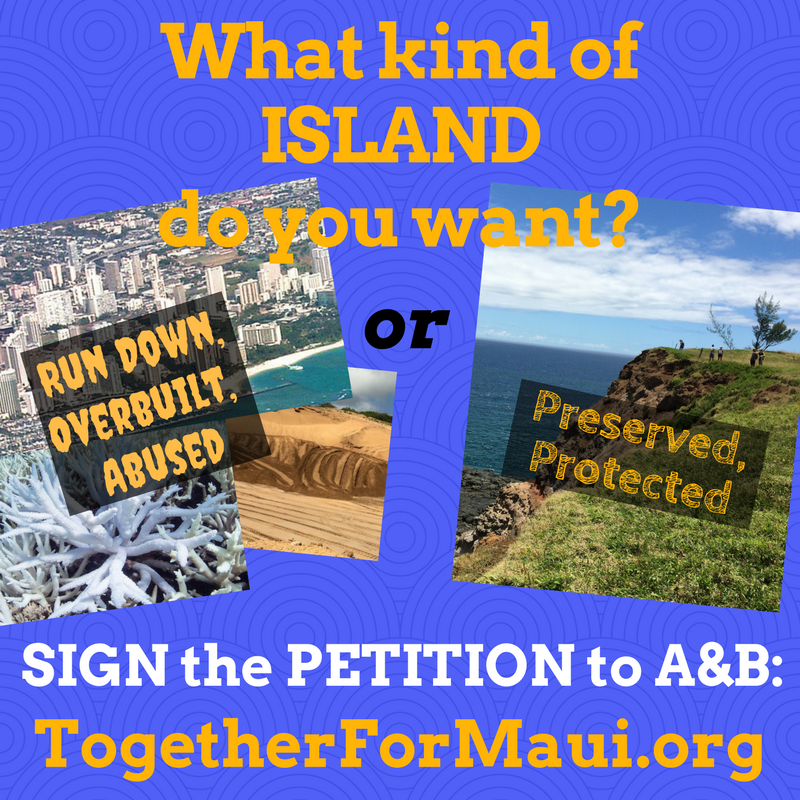 SierraClubMaui's tweet photo. SIGN &amp; SHARE https://t.co/ahAjKJP4Jx What kind of future do you want for our island? If we work TOGETHER, we can change the course to something great! Sign the petition to A&amp;B: DO THE RIGHT THING for Maui's future: https://t.co/ahAjKJP4Jx #forthefuture #maui https://t.co/kvTqjBbK9x