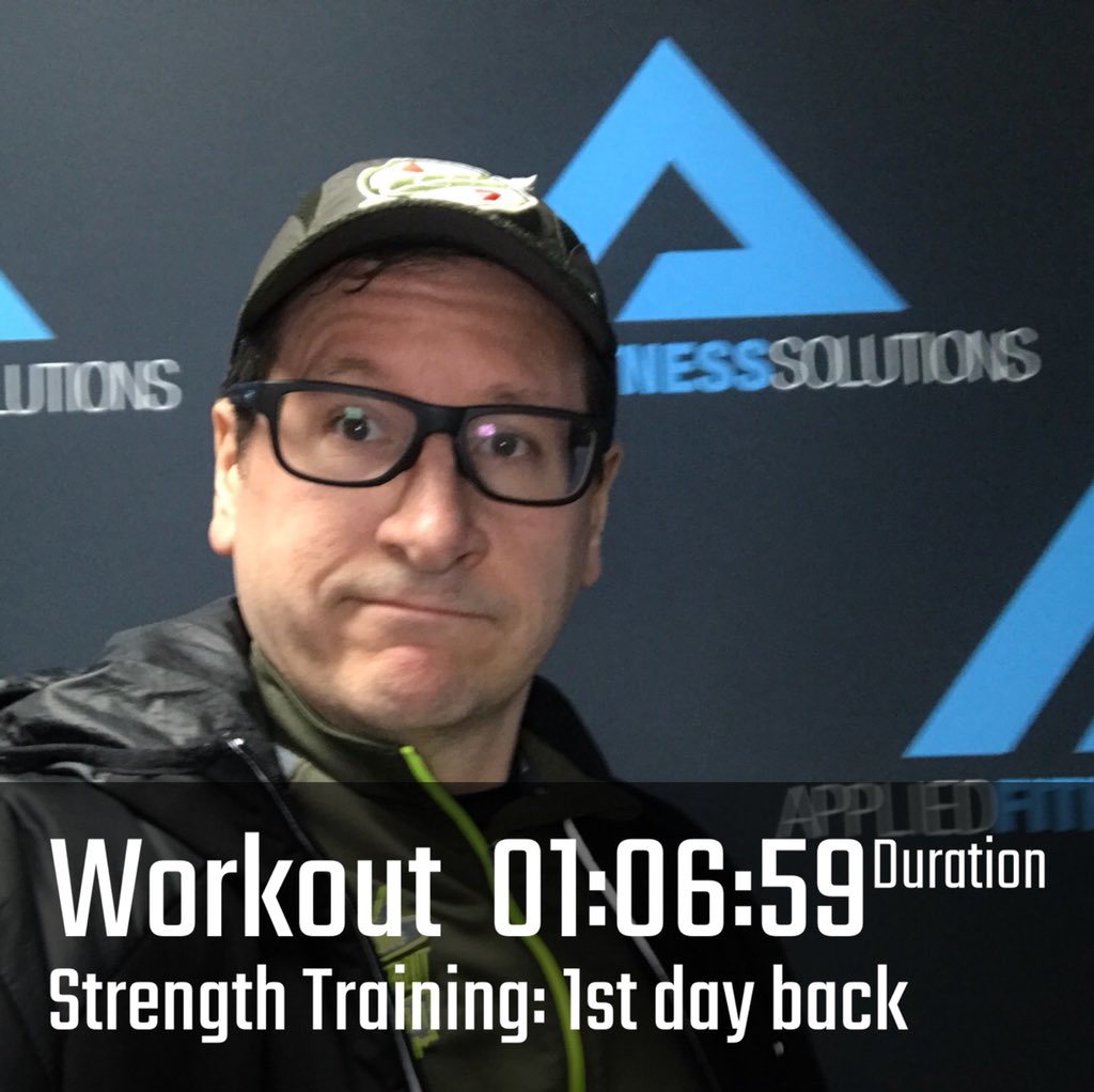ForcesOfProgeny's tweet photo. 1st day back in Strength Training
Duration: 1:06:59
We’ll see how this feels tomorrow.
#FreepHalf Training for a (stronger, injury free) #PRin2018
#FreepMarathon Ambassador https://t.co/UozBSufehz