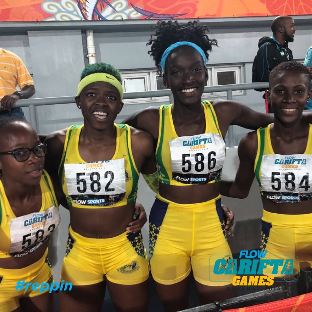 terryfinisterre's tweet photo. Okay. Final answer? GOLD for St Vincent and the Grenadines in the Under-20 girls 4*400m relay! #FlowCARIFTA 🇻🇨🥇🥇🥇🥇
Result: https://t.co/f0jd4fagQV https://t.co/ndbJCDtl8Y