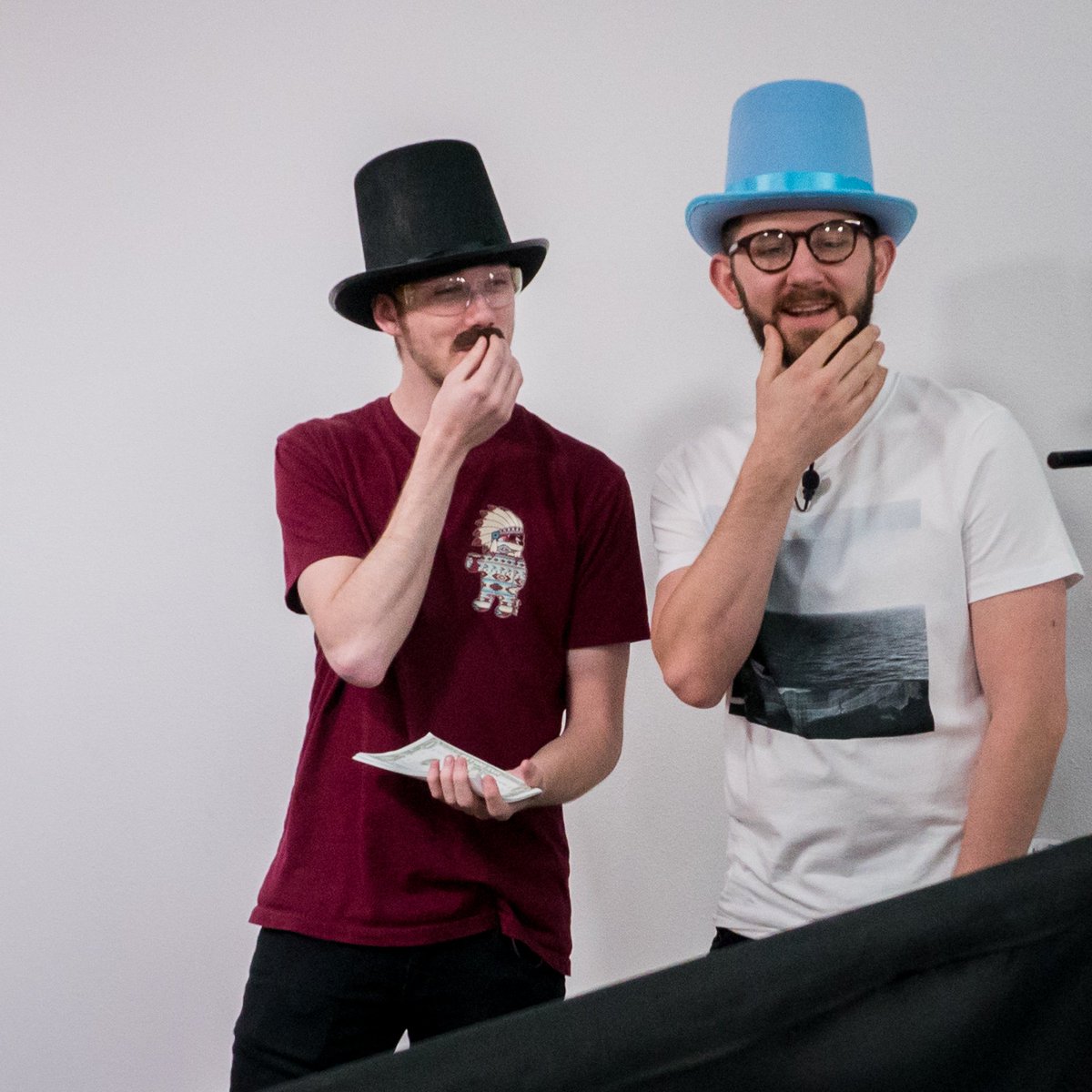 Maybe for the next game, Paul could grow a real mustache 🧐