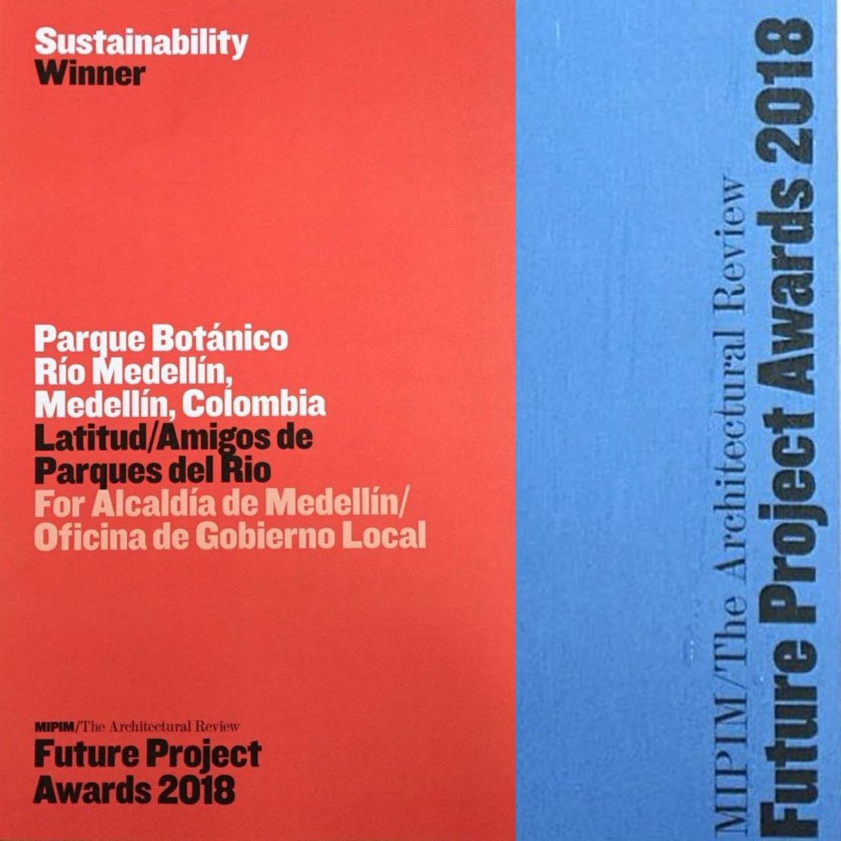 WUParks's tweet photo. Sustainability Award - Latitud Amigos de Parques del Rio, Parque Botánico Río Medellín (Colombia) #MIPIM2018 #ARFP2018 #WAF18 @worldarchfest @WUParks @PerezJaramilloA https://t.co/mQnsQUvcNX https://t.co/LrejlAI8ok