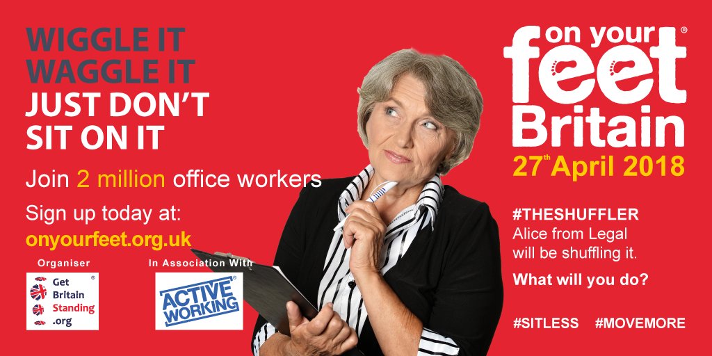 getSCOTstanding's tweet photo. 4 WEEKS to go! Meet Alice, she is #THESHUFFLER. What will you do? Sign up today #OYF18! https://t.co/xcbrlvnBtM  #SitLess #MoveMore https://t.co/uFSTeKpED6