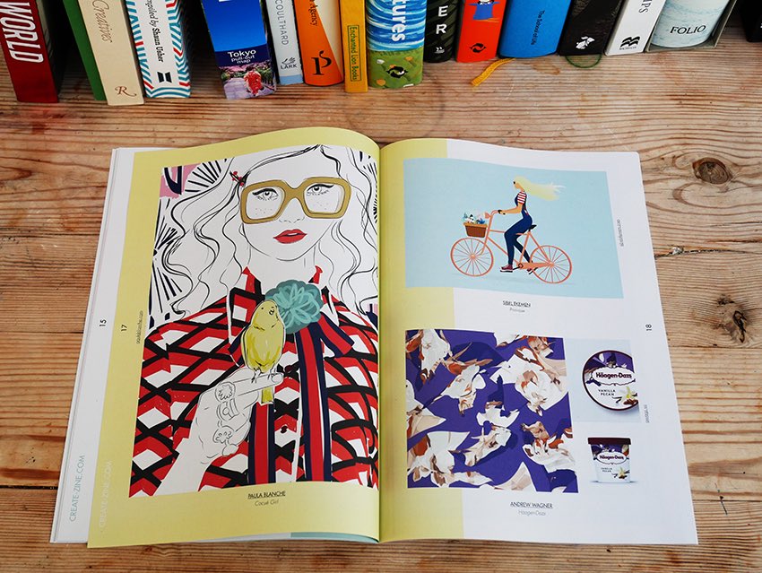 createthezine's tweet photo. Delicious spread of creative charms Paula Blanche, Sibel Ekemen and Andrew Wagner! If you haven’t already, go take a look at #createzine issue 4! https://t.co/cDuje4zkQ4