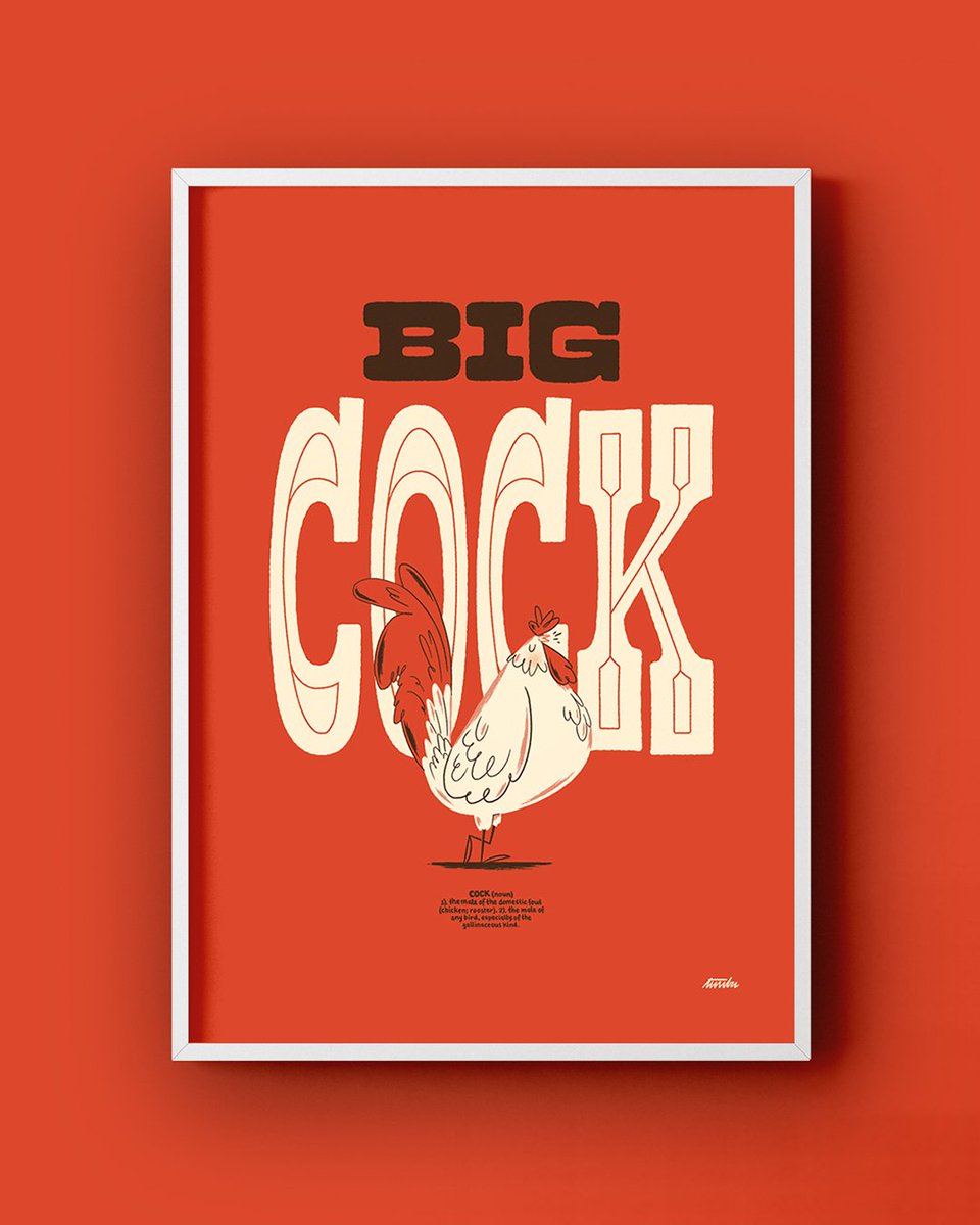 TimbaSmits's tweet photo. BIG COCK. My NEW tongue-in-cheek limited-edition print for @room_fifty. Available now in 3 different A-Sizes from https://t.co/cF0mZkaYBY. https://t.co/vGS28LLLU8