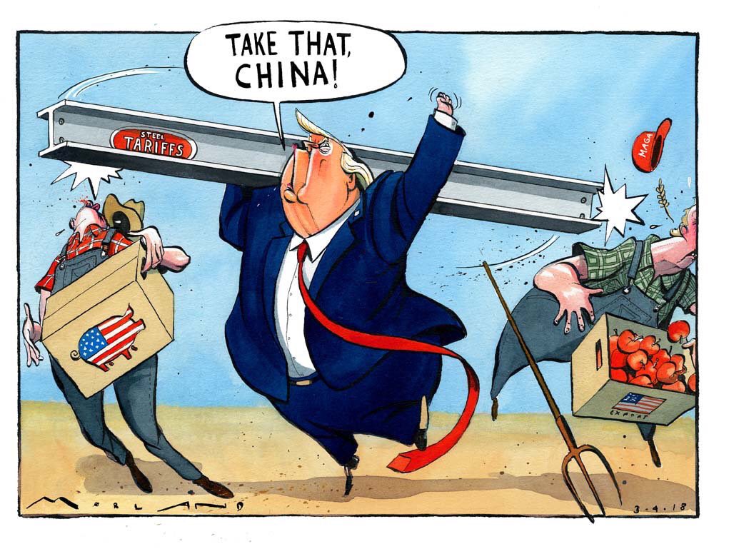 Risultati immagini per trump tariffs cartoons