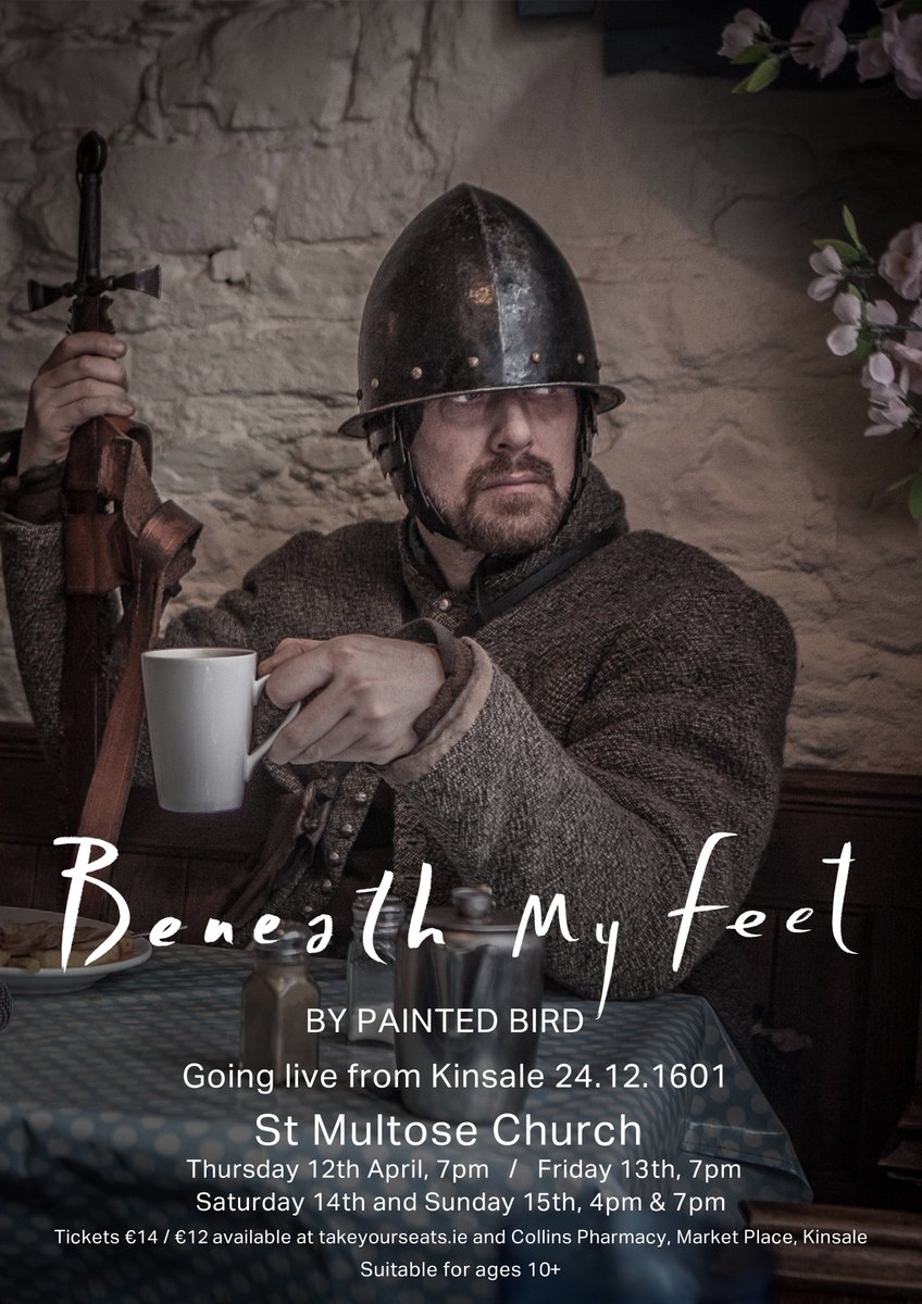 PaintedBirdCo's tweet photo. @CorkCountyArts Beneath My Feet by award winning theatre company @PaintedBirdCo opens April 12th in Kinsale.
417 years after one of the most divisive battles in Ireland’s history, what would it be like to walk in the footsteps of those who fought and died
https://t.co/RnShDcbYEg https://t.co/ZdjjGOxHer