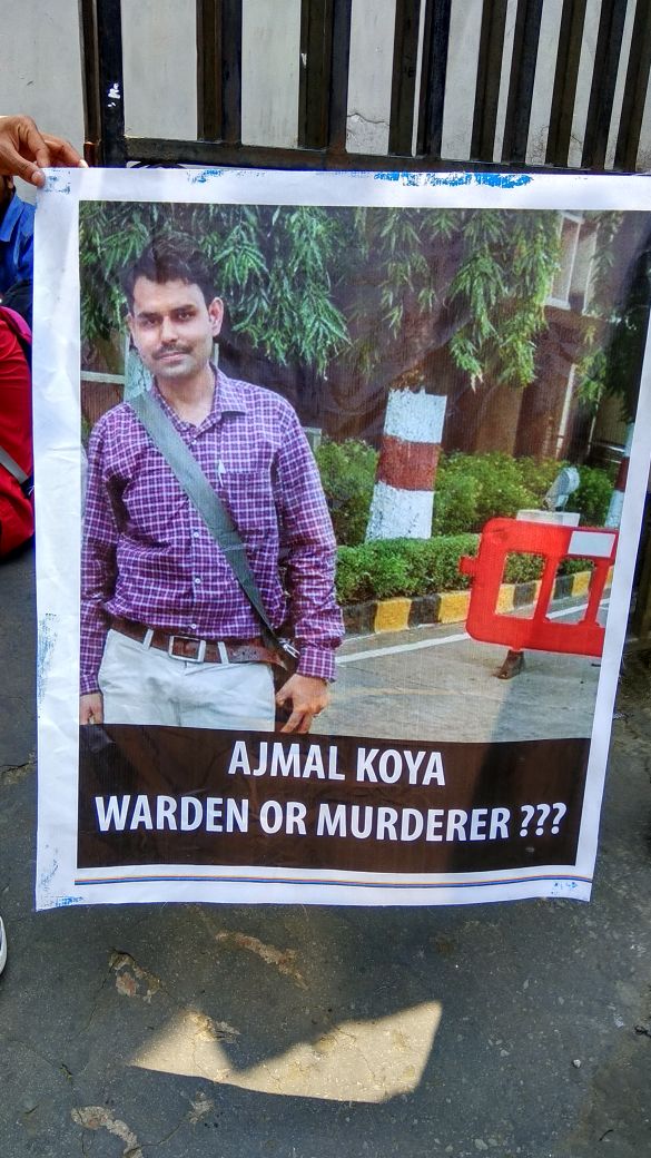 students_nitmz's tweet photo. #justiceforDevsharan 
Warden or Murderer? If you can't understand problem of students, then why take the responsibility of Warden? #NITMZ_DEATH #CORRUPTED_NITMZ_ADMINISTRATION 
@aajtak @ndtv @News18Northeast @HRDMinistry @PrakashJavdekar @SushmaSwaraj @Assam_Tribune @Telegraph https://t.co/yPqndhax3z