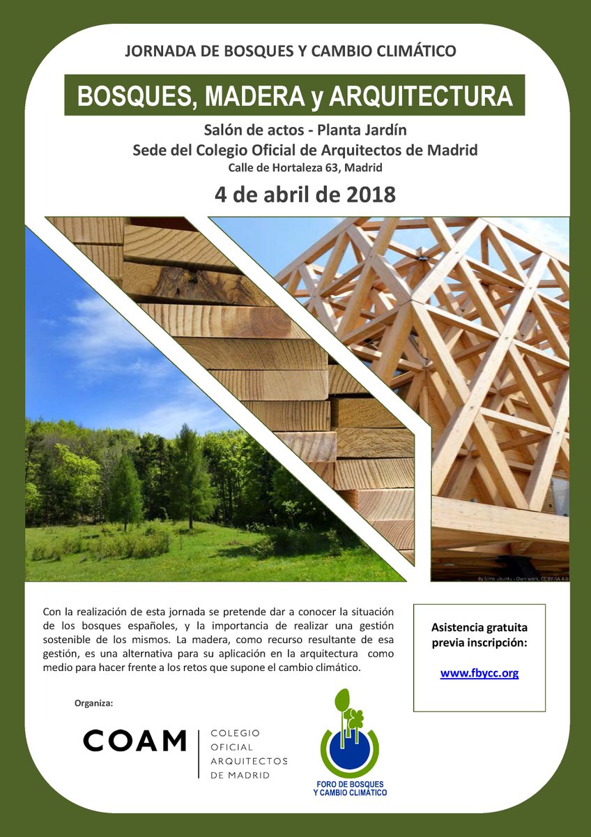 Jornada de Bosques y Cambio Climático - Con la realización de esta jornada se pretende dar a conocer la situación de los bosques españoles. No os lo perdais!!! 4 de abril a las 16h. <a href="/DAMFMN/">Delegación ETSIMFMN</a> <a href="/La_UPM/">Universidad Politécnica de Madrid</a> #somosUPM  montesymedionatural.upm.es