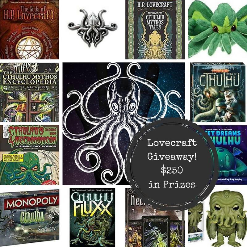 alinke's tweet photo. Want a pile of #Lovecraft and #Chulhu themed books and games? Enter the #free #giveaway here:
https://t.co/tzVwwELnII https://t.co/Gq6unyxfFG