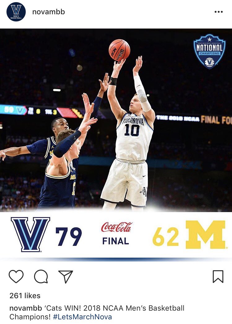 PHL_Influencer's tweet photo. Dominating performance by @NovaMBB. National Champions! https://t.co/clHlNMLNp9