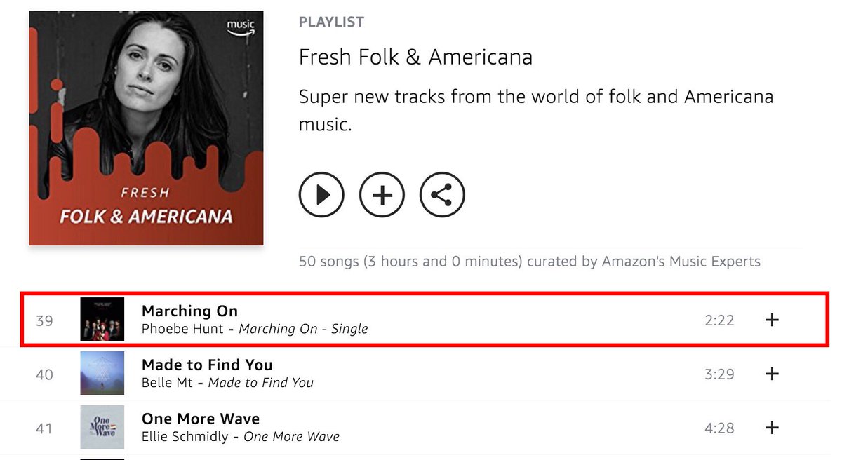 Thanks to Fresh Folk &amp; Americana for adding “Marching On” to this weeks playlist!