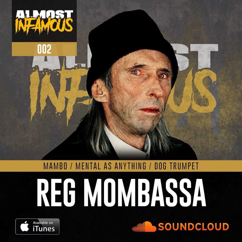 AlmostInfamousx's tweet photo. Our next guest is one of the most iconic artists in Aus history, through his work w/ #Mambo, ARIA Hall Of Fame band #MentalAsAnything or current gig fronting @DogTrumpetNet at @BluesfestByron, he’s widely recognised as a creative genius, @regmombassa - Stay tuned for release! https://t.co/6zKPBce5Z0