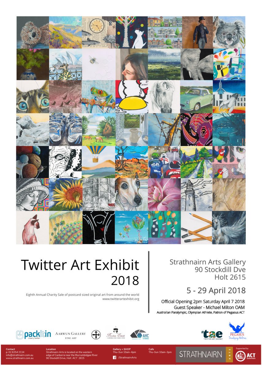 Almost the official opening ... <a href="/MichaelMiltonHQ/">Michael Milton</a> will be Guest Speaker at this year's Opening Event, thank you Michael! <a href="/DavidSandum/">David Sandum</a> will also be Officially Opening the #TAE18AUS, via skype .. who will host for #TAE19? | @twitrartexhibit RT @StaceyCornelius