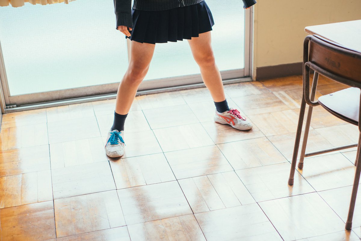 しもむ Ar Twitter ピンクとブルー 上履きかわいい 制服 学校 ポートレート