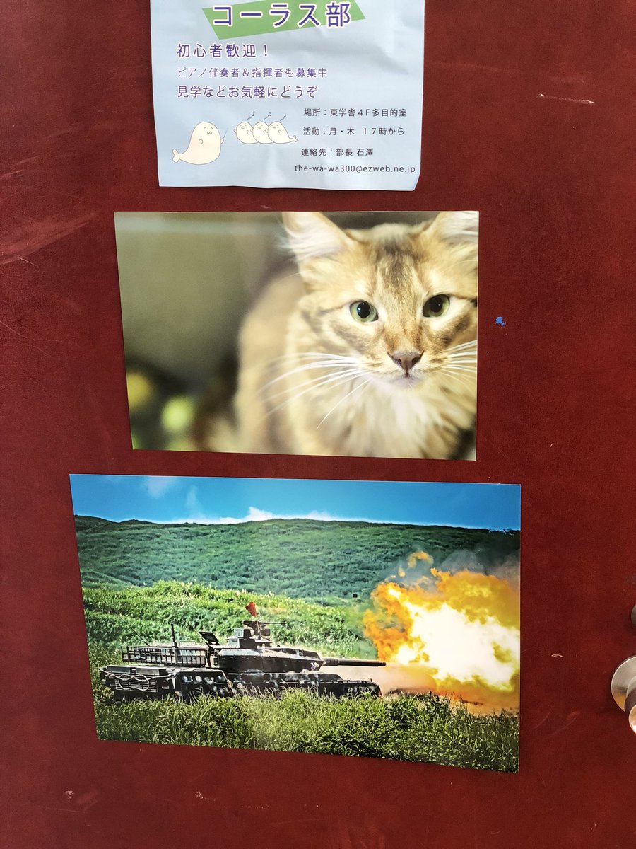 chorus_oit's tweet image. コーラス部部室は東校舎4階
この扉ですよ〜