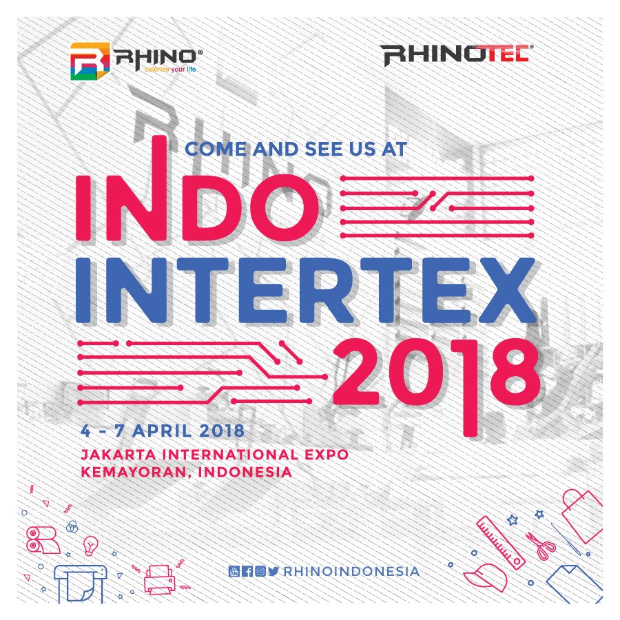Rhino_Indonesia's tweet image. Rhino Indonesia hadir di Indo Intertex 2018 JiExpo Kemayoran!
04-07 April 2018
Jakarta International Expo
Kemayoran, Indonesia
.
#indointertex #2018 #jiexpo #kemayoran #creative #kreatif #rhinoindonesia #pameran #exhibition #digitalprinting #april #peluangusaha #youngentreprenuer