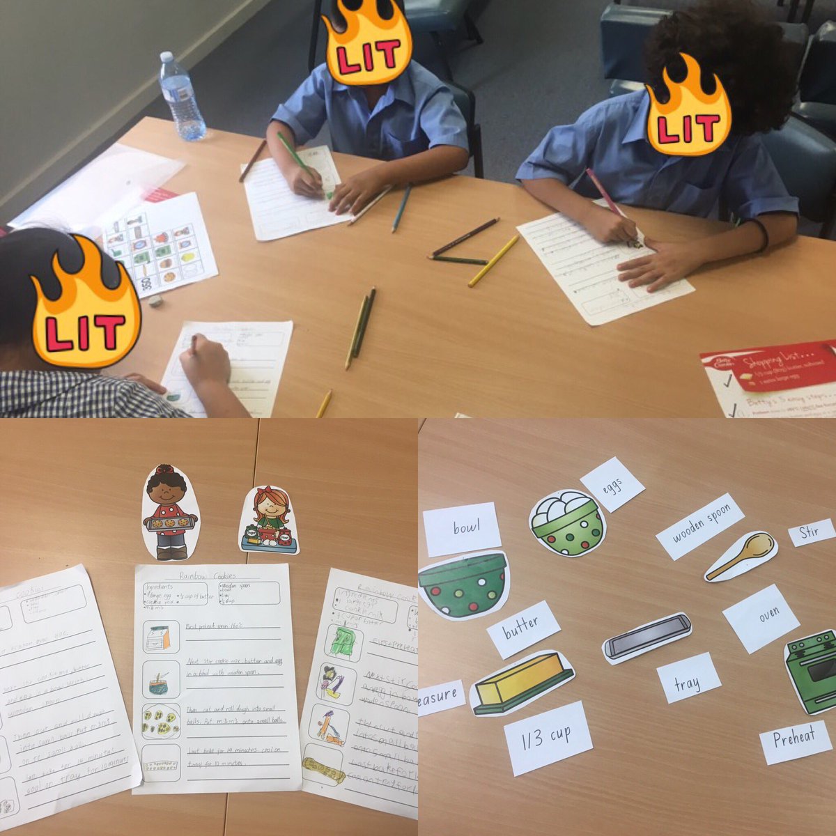 EAL/D students had fun writing a procedure for their Rainbow Cookies that were made in their last lesson. Visual scaffolding is virtual for students to make connections. #acuedu_p