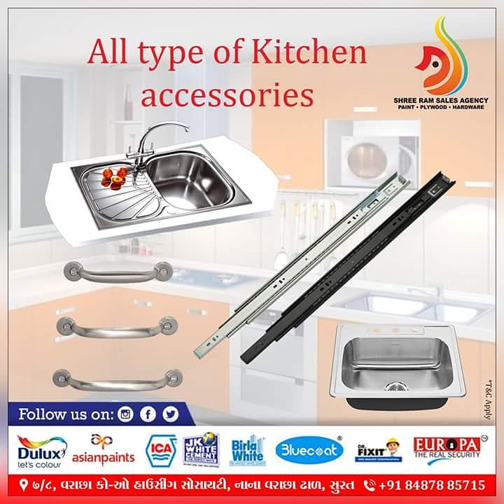 ShreeRamSales's tweet photo. टिप से लेके टॉप तक सब मिलेंगे यहाँ, @ShreeRamSales
All Types of Kitchen Accessories Available
#Sink #drawer_channel #Troly #Sinkpipe #Soaptray #paint #hardware #Plywood #Surat https://t.co/kiY7eI8Ucr
