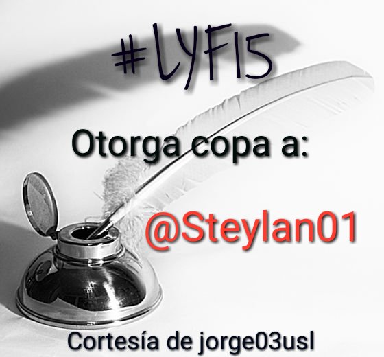letrasyfrases15's tweet photo. Hoy 2/04/18 #LYF15 otorga copa  @FavstarDelDia cortesía de @jorge03usl al tuit

https://t.co/zR04YwvO2Q

de @Steylan01 por hacer uso del hashtag de @letrasyfrases15 

¡Felicitaciones¡
https://t.co/NXKrer1XeV https://t.co/SmDTq53kBZ