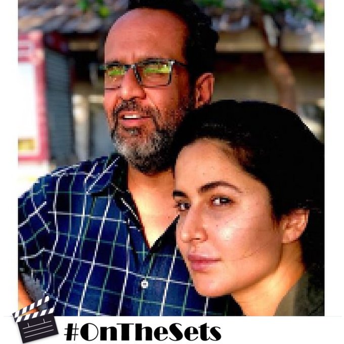 #OnTheSets: #KatrinaKaif with director @aanandlrai on the sets of #Zero