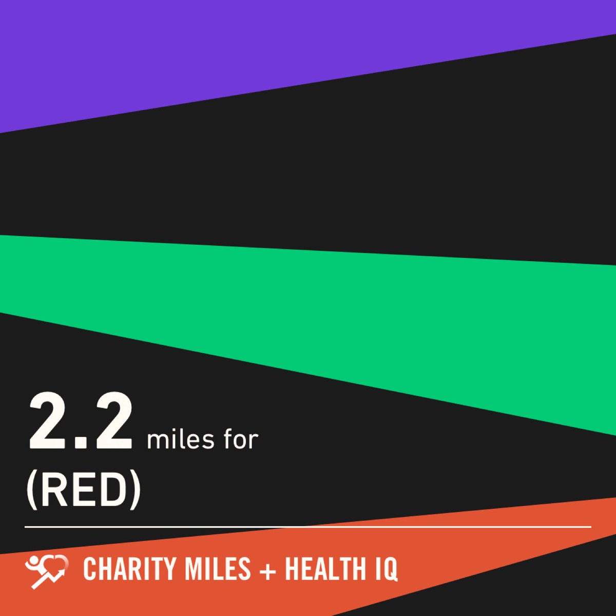 MasonPossible's tweet photo. 2.2 @CharityMiles for @RED. Thanks to @healthiqinsure for sponsoring me. https://t.co/swTYT8D6OB