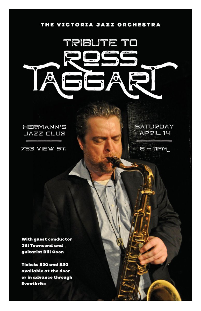 saxgirl101's tweet image. The Victoria Jazz Orchestra is back again paying tribute to our friend Ross Taggart.  mnordine.wordpress.com/victoria-jazz-…