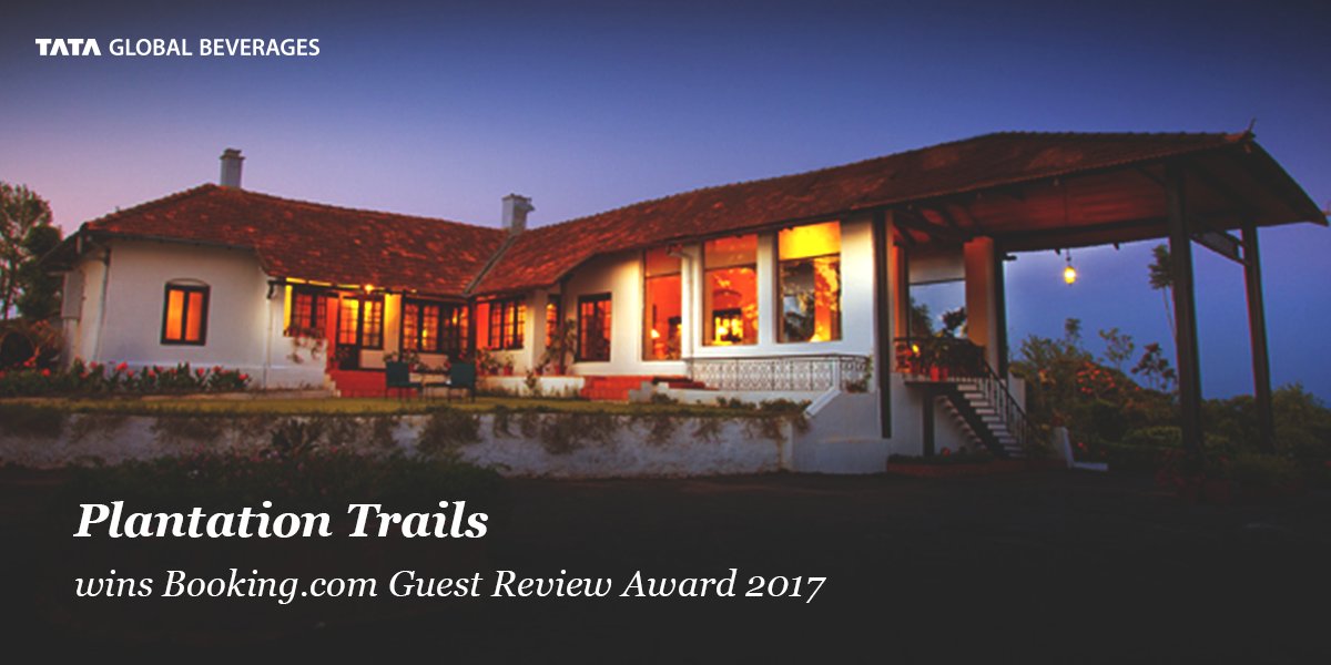 Plantation Trails by Tata Coffee has won the Booking.com 'Guest Review Award 2017’ as a result of its commitment to exceptional hospitality. This award is special as it is based on unbiased reviews & opinions from travelers worldwide. Read more:bit.ly/2cMxMmI