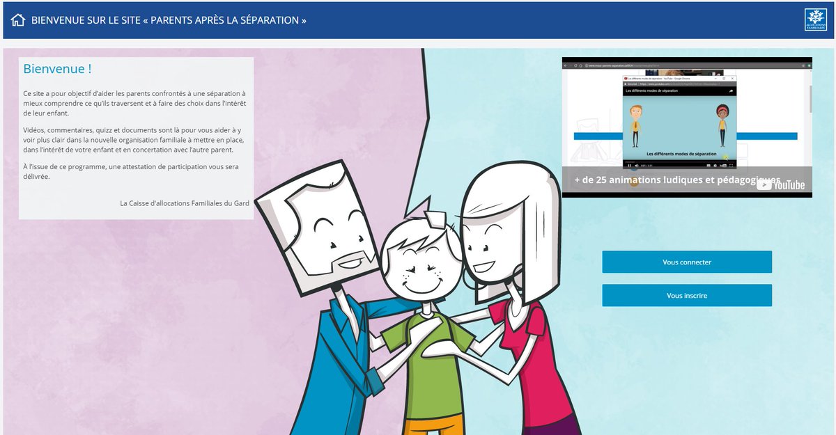 💔#Séparation Découvrez le #mooc réalisé par @caf30_actus   pr aider les parents confrontés à une séparation à faire des choix ds l’intérêt de l'enfant : résidence de l'enfant, pension alimentaire, autorité parentale, démarches, communication positive... ➡ow.ly/Kkd630jcnRU