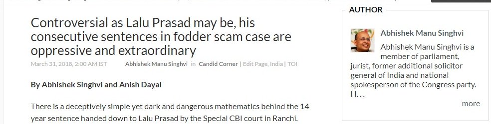 There are not only tweets but a range of full-length articles whitewashing the truth, full of lies and propaganda to cheat this generation and to absolve Lalu Yadav's nightmarish  #JungleRaj regime of the grave charges.