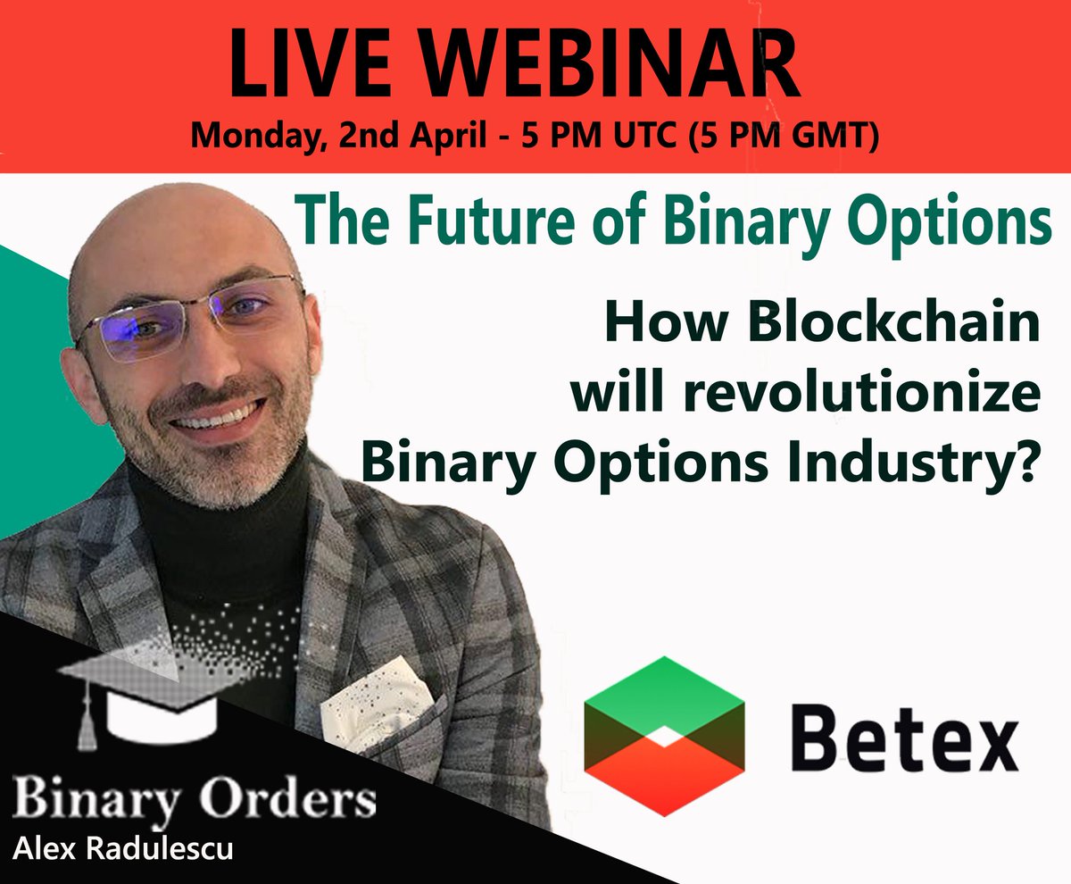 betex_tokens's tweet photo. One more #webinar with #Betex #advisor Alexandru Radescu will be aired this Friday, April 6th. Follow Betex #telegram chat at https://t.co/6ysEQpQFbO and @cryptoorders to be updated! #ico #binaryoptions #tokensale https://t.co/yVig0b8Mwp