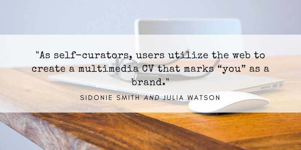 Viewing our online profiles as 'multimedia CVs' will encourage us to post things that we want current/future employers to see. #ALM101 #OnlineBranding #ProfessionalIdentity