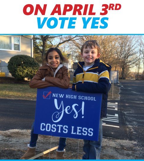 TODAY: Please VOTE YES in favor of the new Attleboro High School.

The polls are open today from 7am to 8pm.

This election is going to be close, and every vote counts. Please make sure you make it out to the polls, we need your vote!

bit.ly/AHYes