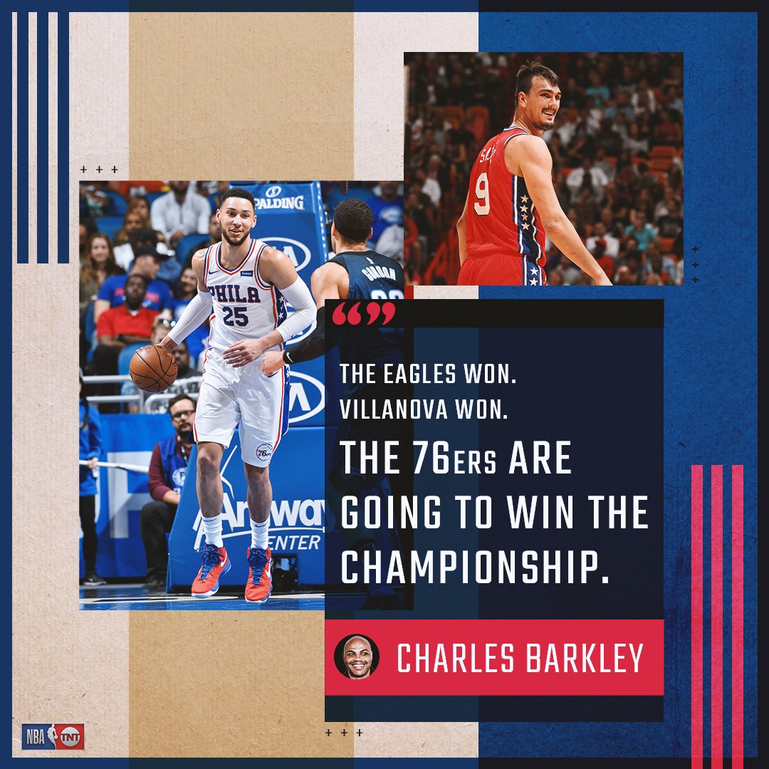 Chuck's riding with the city of Philadelphia in 2018. 🏆👀 (via @marchmadness)
