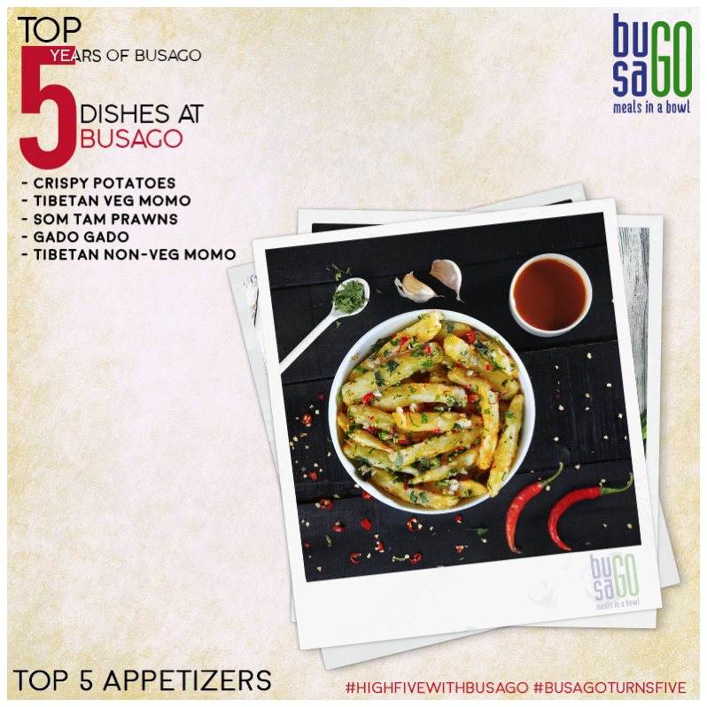 BUSAGO's tweet photo. The perfect start to every meal – any of these appetizers will help you start your meal on the right note!
#BusaGo #Oshiwara #PaliHill #Mahim #Mulund #BKC #Powai #Thane #5yearsOfBusaGo #HighFiveWithBusaGo #BusaGoTurnsFive #Anniversary #BusaGoBirthday #MumbaiFoodie #Foodies https://t.co/Rx1rXTeLWW