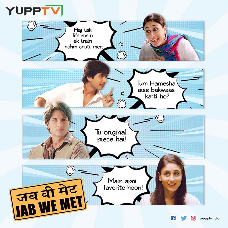 Yupptv India Their Effortless Chemistry Makes Us Want To Watch Jabwemet Over And Over Again T Co Sdybnlo0bx How About You Shahidkapoor Kareenakapoorkhan Tuesdaythoughts Movies Bollywood T Co Qhf9ucgpm6