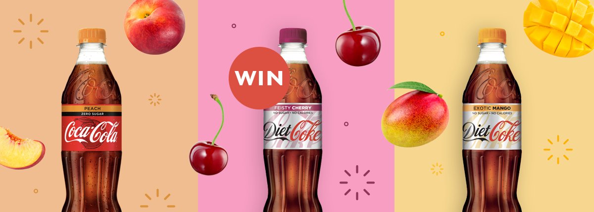NisaLocally's tweet photo. Feeling fruity? RT + FOLLOW to be in the chance of WINNING a case case of the new Coca-Cola Lights flavours. Which one would you pick to try first? 🍒🥭🍑 T&amp;Cs apply: https://t.co/ccCyExKz2w (ENDS: 08/04/2018) https://t.co/nOoJxFZHfx