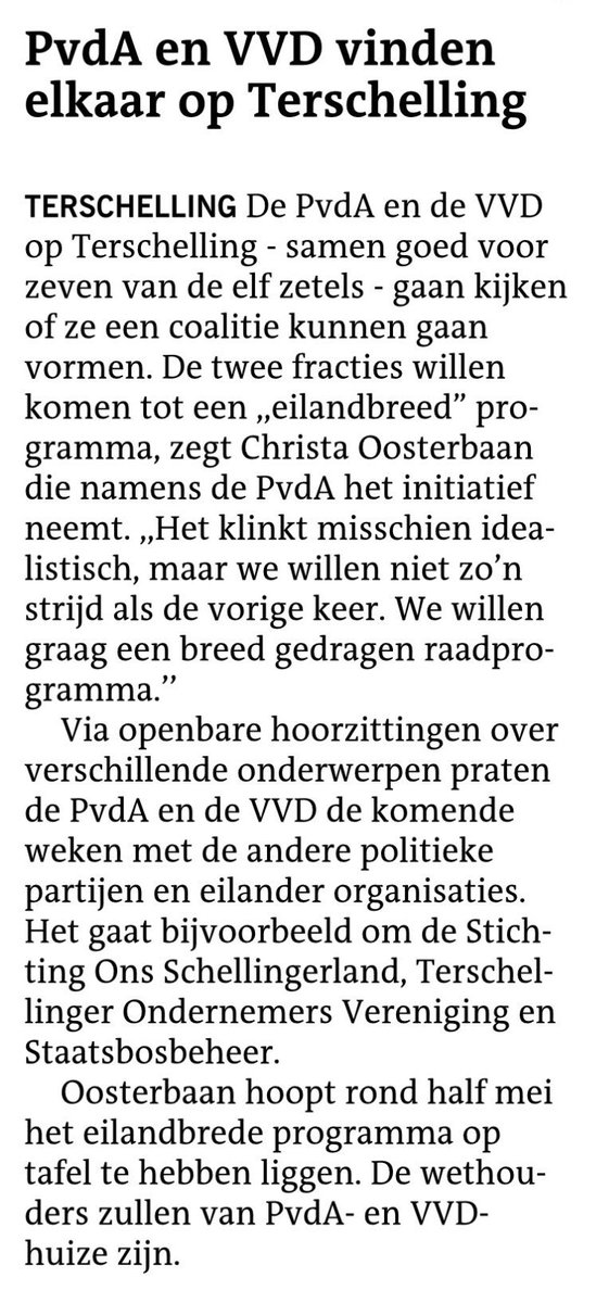D66Harlingen's tweet photo. D66 Harlingen wil graag een raadsbreed programma en gesprekken in het openbaar. Op Terschelling kan het! #harlingen #d66 #samenkrijgenwehetvoorelkaar @PvdAHarlingen @lc_nl #lc #leeuwardercourant #vvd #terschelling https://t.co/Ap0BGu26rT