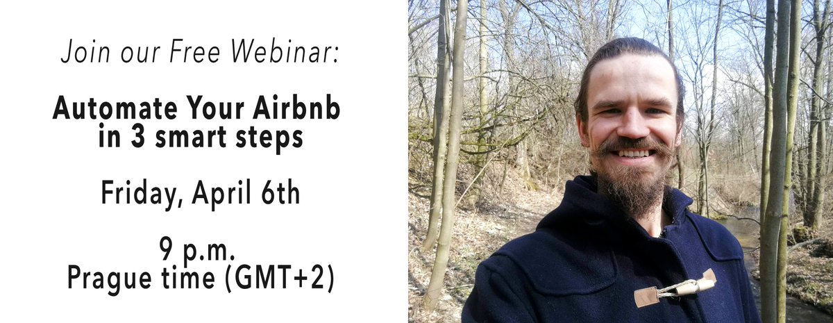 Happy_Honza's tweet photo. Dear Airbnb fans!
Join our free webinar workshop to
Automate your Airbnb hosting in 3 smart steps
on Friday 6th April at 9 pm Prague time (GMT+2)
Sign up at https://t.co/K2YzvyfSdP
or join last minute at https://t.co/VWad7C28Po https://t.co/g39kEQnG4w
